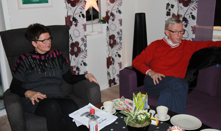 Britta & Janne fikar. 